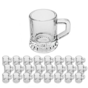 24x Schnapglas mit Henkel für JGA, Party, Hochzeit, Schnapskrug, Henkelstamper, Minikrug