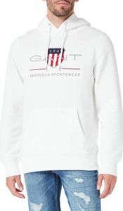 Gant Archive Shield Regular Fit Kapuzenpullover Weiß M Mann Weiß M