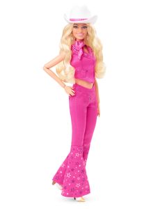 Barbie-Puppe zum Spielfilm, Margot Robbie als Barbie, Sammelpuppe im pinken Western-Outfit mit Cowboyhut