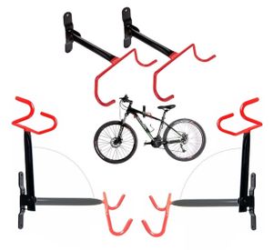 4er Set Fahrrad Wandhalterung | Fahrradhalter Garage | klappbare Wandhalterung für Fahrräder | platzsparende Fahrradaufhängung Wand Montage mit Doppelhaken | Kinderfahrrad Fahrradträger | Fahrradhaken