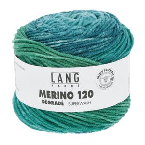 Lang Yarns - Merino 120 Degrade 0018 petrol grün blau