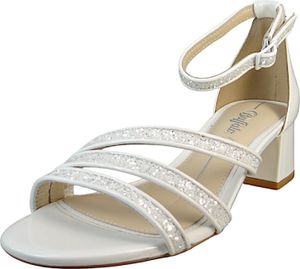 Buffalo Damen Sandaletten/ Brautschuhe LUCY GLAM Weiß Synthetik Größe: 37