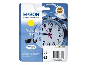 Epson Alarm clock 27 DURABrite Ultra - Original - Tinte auf Pigmentbasis - Gelb - Epson - WorkForce WF-3620DWF - WF-3640DTWF - WF-7110DTW - WF-7610DWF - WF-7620DTWF. - 1 Stück(e)