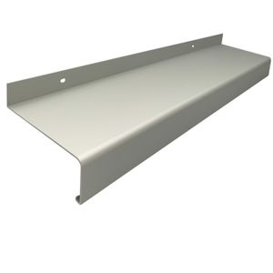 Aluminium Fensterbank silber EV1, Tiefe:  150 mm x Rasterlänge:  1000 mm ohne Seitenabschluss