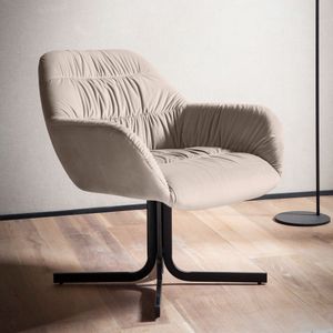 Loungesessel FineBuy Clubsessel Samt Metall Cocktailsessel Schalenstuhl Armlehne