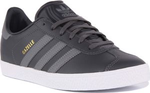 Adidas Gazelle J Jugend Schnürung Leder Retro Turnschuhe Grau – 3,5 UK - 36 EU - 4 US / Grau