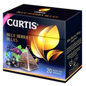 Curtis schwarzer Tee Blue Berries Blues 20 Pyramidenbeutel Pyramid Tea