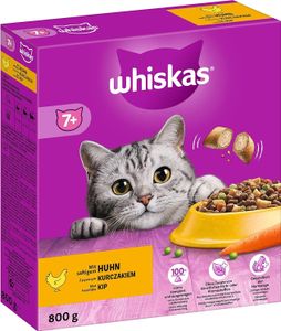 WHISKAS Katzenfutter Trockenfutter 7+ Huhn 800g