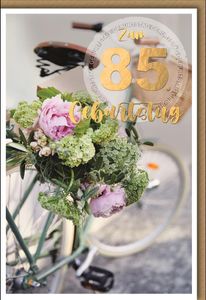 85. Geburtstag - Glückwunschkarte im Format 11,5 x 17 cm mit Umschlag
