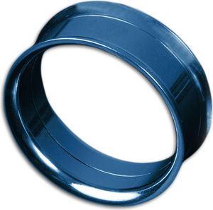 viva-adorno 1 Stück 20mm Edelstahl Tunnel mit Innengewinde in verschiedenen Farben Größe 4 - 30mm Z155,blau