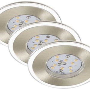 Briloner LED Einbauleuchten, matt-nickel 3er Set Briloner LED Einbauleuchten, matt-nickel 3er Set