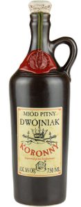 Koronny-Dwójniak-Honig (Halber) 0,75L im Steinzeuggefäß | Met Honigwein Metwein Honigmet | 750 ml | 16% Alkohol | Polnische Produktion | Geschenkidee | 18+
