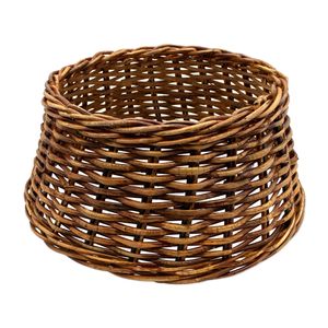 Rattanowy pokrowiec na choinkę z wierzby 60 cm - brązowy - pokrowiec na stojak choinkowy - pokrowiec na choinkę Obroża choinkowa Spódnica choinkowa