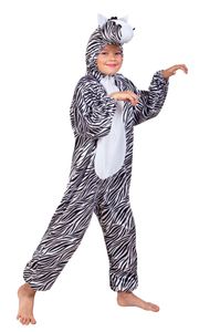 B88052-140 Kinder Mädchen Junge Zebra Overall-Kostüm bis max.140 cm Körpergröße