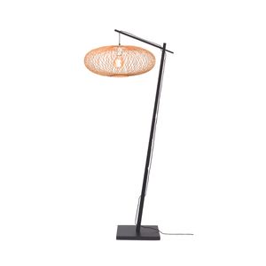GOOD&MOJO - Stehleuchte Cango - Bambus Schwarz/Natürlich - 80x60x176cm für Wohnzimmer, Schlafzimmer