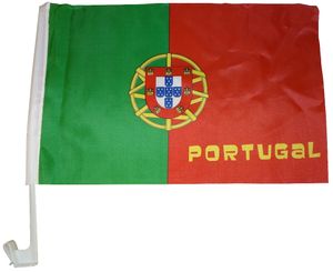 Autoflagge Portugal 30 x 40 cm  - Autofahne Fahne Flagge Fenster Fensterflagge Fensterfahne Fanflagge Fanfahne Scheibenfahne Scheibenflagge WM EM