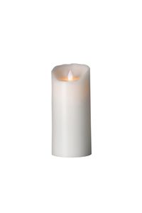 Sompex Flame Led Elektrische Kerze, Echtes Wachs, Fernbedienbar mit Timer, 8 x 18 cm, Weiß (Glatt), 35731