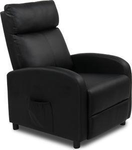 FCH Massagesessel Relaxsessel Fernsehsessel mit Wärmefunktion und Vibration,schwarz