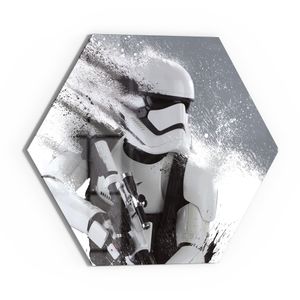 DEQORI Glasbild Echtglas 40x35 cm 'Star Wars Storm Trooper' Wandbild Bild modern Deko