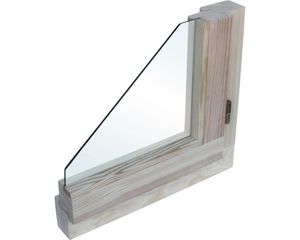 Drevené okno O1A jednoduché 45 x 45 cm ľavé, borovica