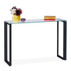konzolový stôl so sklenenou doskou