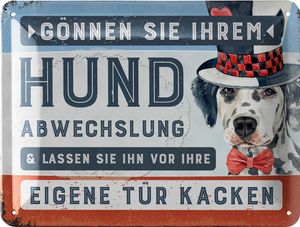 Schild Vintage Retro Deko Geschenk Ohne französische Bulldogge 3 mm A, 8,99  €