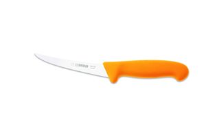 Giesser Messer Ausbeinmesser Fleischermesser rutschfest scharf Klinge gebogen - 13 cm, Flexibel, Gelb