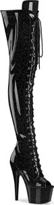 ADORE-3021GP Damen Boots von Pleaser, Schwarz  , EU 44, US 14