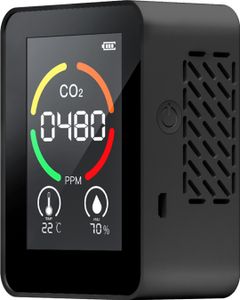 3 v 1 Detektor oxidu uhličitého Monitor kvality vzduchu Teplota Vlhkost vzduchu Analyzátor CO2 Digitální měřič CO2 pro domácí kancelář