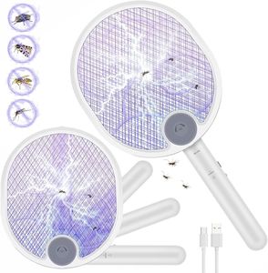 Elektrische Fliegenklatsche, Insektenvernichter, LED Mückenklatsche, USB wiederaufladbare UV-hängende Insektenvernichter mit Sicherheitsnetz Elektrische Fliegenklatsche, Insektenvernichter, LED Mückenklatsche, USB wiederaufladbare UV-hängende Insektenvernichter mit Sicherheitsnetz