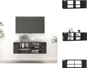 vidaXL TV-Wandschrank Hochglanz-Schwarz 102x35x35 cm Holzwerkstoff -  TV-Möbel