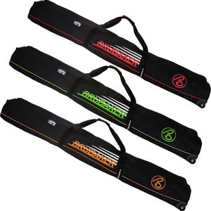 Vak na lyže BRUBAKER Race Champion s kolieskami pre 2 páry lyží a palice 170 cm Black Orange - čierny zips