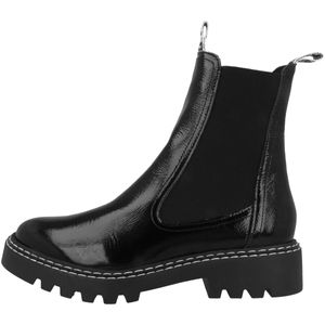 Tamaris Damen Stiefeletten Chelsea Boots Leder 1-25455-27, Größe:38 EU, Farbe:Schwarz
