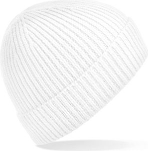 Engineered Knit Ribbed Beanie - Farbe: White - Größe: One Size