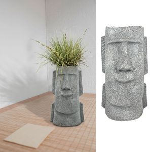 Pflanztopf Moai Kopf "Design2" H43cm Skulptur Blumentopf Pflanzgefäß Topf Übertopf