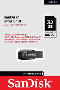 Sandisk Ultra Shift Usb 3.0 Flash-Laufwerk 32Gb