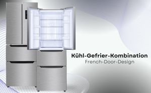 PKM KHFD350ENFIX Frenchdoor Kühlgefrierschrank Schubladen