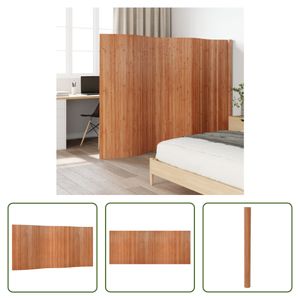 The Living Store Paravent Braun 165x400 cm Bambus