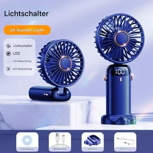 Mini Handventilator Tischventilator mit LED-Anzeige | USB-Ladung | 4 Farben | Leise & tragbar Mini Handventilator Tischventilator mit LED-Anzeige | USB-Ladung | 4 Farben | Leise & tragbar