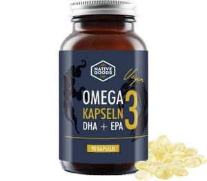 Omega 3 Kapseln DHA und EPA 90 Kapseln native goods
