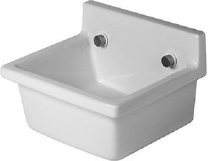 Duravit Ausgussbecken STARCK 3 ohne Überlauf, Hahnlochbank, 480 x 425 mm, ohne Hahnloch weiß 0313480000