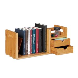 relaxdays Schreibtisch-Organizer braun 80,5 x 19,0 x 21,0 cm