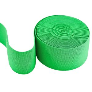 5m Gummiband 50 mm breit  Gummilitze elastisches Band Bekleidungsgummi Farbwahl, Größe:50 mm, Farbe:grüngelb
