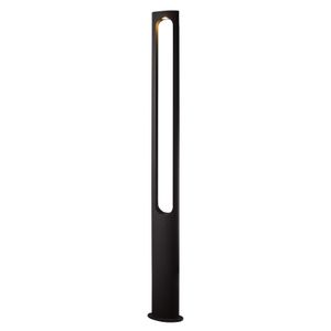 Lucande LED Mastleuchte außen 'Dovino' in schwarz aus Aluminium