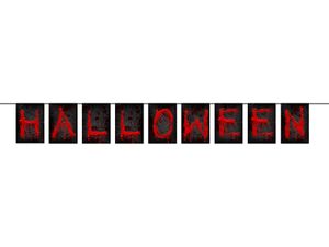 Blutige Halloween-Girlande schwarz-rot 123x15,5cm