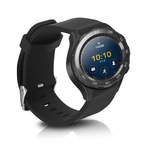 kwmobile Ersatzarmband kompatibel mit Huawei Watch 2 Armband - Fitnesstracker Band aus Silikon in Schwarz
