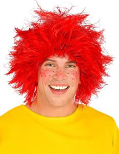 Perücke Clown Kobold Stuwel rot
