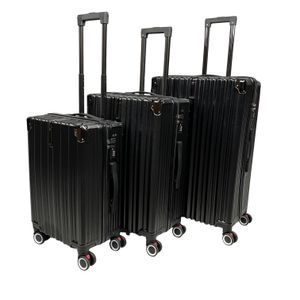 SIGN Reisekoffer ABS Koffer Hartschalenkoffer Trolley Kofferset Reisetasche 3´er Set (M+L+XL) schwar