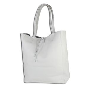 Toscanto Handbags Shopper, Schultertasche weiß Leder OTT112SW