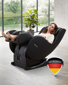 WELCON Massagesessel EASYRELAXX schwarz - 3D Massagestuhl mit Neigungsverstellung elektrisch